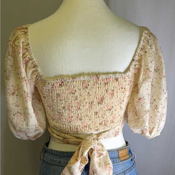 Altar'd State pink Smocked Baby doll top - Picture 4 of 8